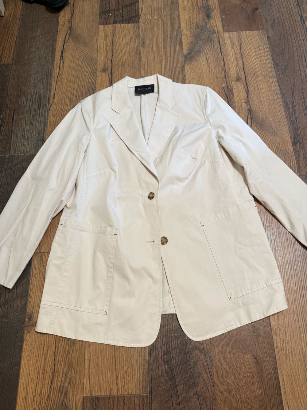 Lafayette 148 New York Off-White Shirt Blazer